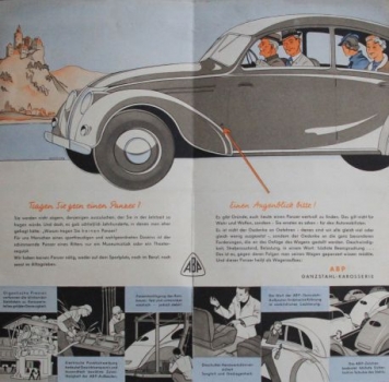 Ambi-Budd Carosserie "Das Gefuehl unbedingter Sicherheit" Modelprogram 1938 (S0263)