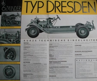 Audi Sixcylinder Type Dresden Modelprogram 1931 (S0267)