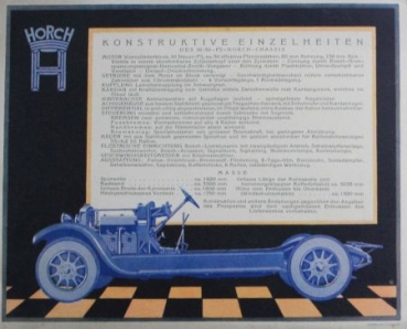 Horch 10/50 PS Phaeton Modellprogramm 1922 (S0361)