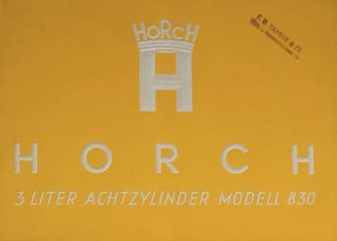 Horch 830 Eightcylinder 3 Liter Modelprogram 1933 (S0373)