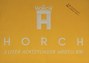 Horch 830 Achtzylinder 3 Liter Modellprogramm 1933 (S0373)