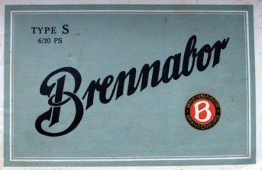 Brennabor 6/20 PS Typ S Modellprogramm 1922 (S0605)