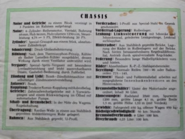 D-Wagen 5/20 PS Touringcar Modelprogram 1925 (S0630)