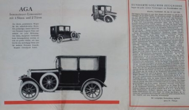 AGA Automobile "Der beste deutsche Gebrauchtwagen" Modellprogramm 1924 (S0631)
