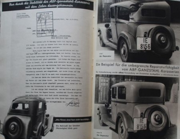 Ambi-Budd Carosseries "Glueckliche Reise" Modelprogram 1935 (S0633)