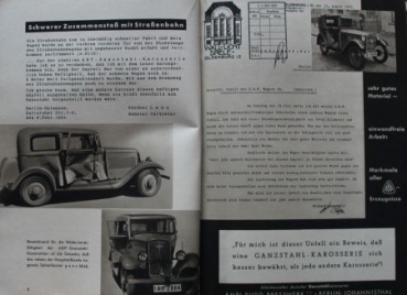 Ambi-Budd Carosseries "Glueckliche Reise" Modelprogram 1935 (S0633)