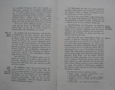 Ambi-Budd Carosseries "Karosseriepflege" Modelprogram 1928 (S0638)