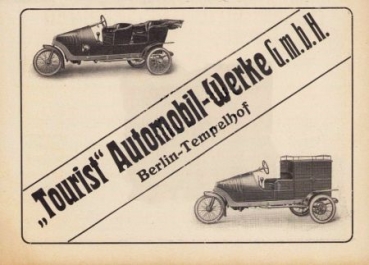 Tourist Automobil 4/7 PS Modellprogramm 1910 (S0642)