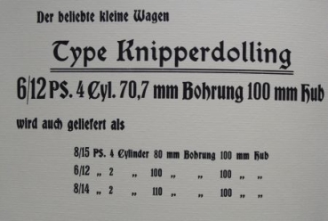 Duerkopp Knipperdolling 6/12 PS Modelprogram 1909 (S0644)