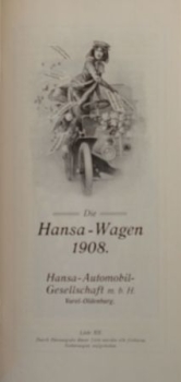 Hansa Cars Modelprogram 1908 (S0658)