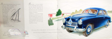 Preview: Borgward Hansa 1800 Diesel Modellprogramm 1951 Automobilprospekt (11078)