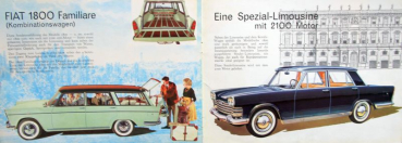 Preview: Fiat 1800 Modellprogramm 1959 Automobilprospekt (11086)