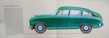 Preview: Borgward Hansa 2400 Modellprogramm 1952 Automobilprospekt (10038)