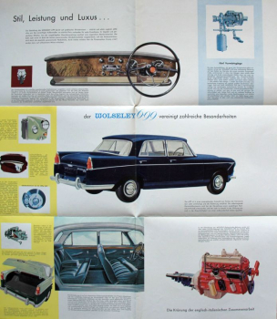 Preview: Wolseley Pininfarina Modellprogramm 1959 Automobilprospekt (11077)