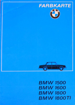 Preview: BMW 1500 - 1800 TI Modellprogramm 1963 Farbkarte und Preisliste (11075)