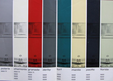Preview: BMW 1500 - 1800 TI Modellprogramm 1963 Farbkarte und Preisliste (11075)