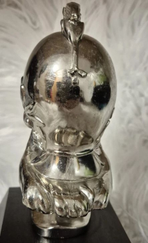 Preview: Minerva Kühlerfigur 1928 Metall auf Holzsockel (11110)