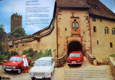 Wartburg 353 Modellprogramm 1970 Automobilprospekt (10526)