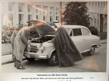 Borgward Isabella with arabien Sheik 1955 Factoryphoto (10524)