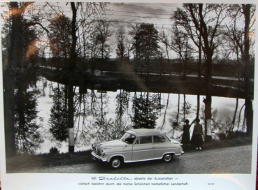 Borgward Isabella in autumn Landscape 1956 Factoryphoto (10516)