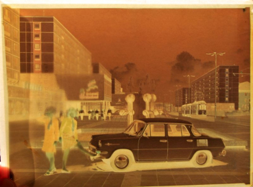 Skoda 1000 MB Prenzlauer Berg Berlin 1968 Press-Negativ (10573)