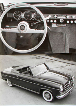 Borgward Isabella Convertible 1957 three Factoryphotos (10510)