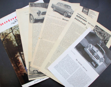 Borgward Modelprogram 1957 six Carbrochure Specialprints (10571)