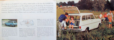 Opel Kadett A Modellprogramm 1964 Automobilprospekt (10559)