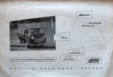 Goliath Express Modelprogram 1954 Carbrochure (10563)