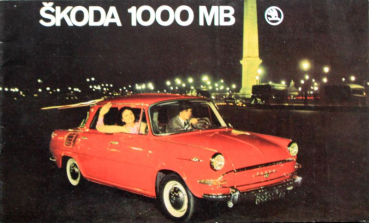 Skoda 1000 MB DeLuxe Modellprogramm 1965 Automobilprospekt (2985)