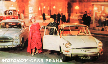 Skoda 1000 MB DeLuxe Modellprogramm 1965 Automobilprospekt (2985)