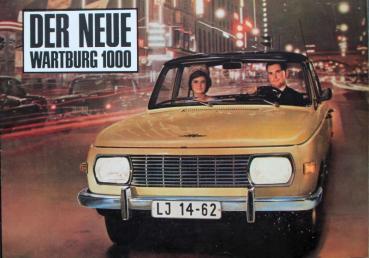 Wartburg 1000 Modellprogramm 1966 "Der neue Wartburg" Automobilprospekt (1463)