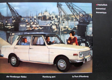Wartburg 1000 Modellprogramm 1966 "Der neue Wartburg" Automobilprospekt (1463)