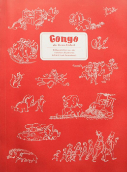 Anker Gong "Gongo der kleine Elefant" 1955 beweglicher Plüschelefant mit Original-Comicbuch (10585)