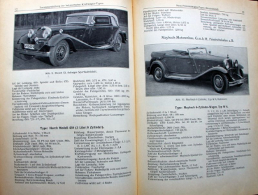 Wolfram "Die Motorfahrzeuge" Vehiclehistory 1928 with Modelmap (6236)