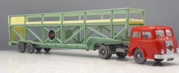 Siku Henschel Auto-Transporter mit Zugmaschine "Strüver" V100 Plastikmodell 1959 (8619)