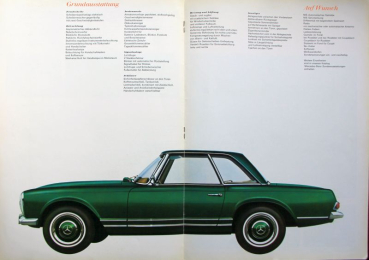 Preview: Mercedes-Benz 250 SL Modellprogramm 1967 Automobilprospekt (3814)