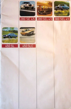 Mercedes-Benz 280 - 450 Modelprogram 1972 Carbrochure (10661)