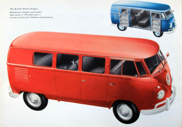 Volkswagen T1 Transporter Modellprogramm 1958 Automobilprospekt (10637)