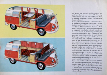 Volkswagen T1 Transporter Camper Modellprogramm 1961 Automobilprospekt (10638)