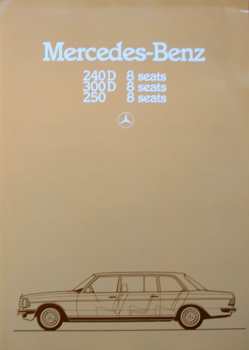 Mercedes-Benz 240 D - 300 D 8-Sitzer Modellprogramm 1983 Automobilprospekt (10660)