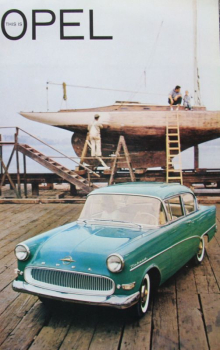 Opel Rekord Modellprogramm 1958 Automobilprospekt (10654)