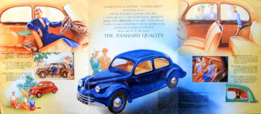 Panhard Dyna 110 Modellprogramm 1949 Automobilprospekt (10709)