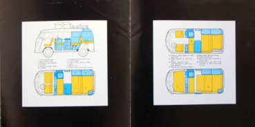 Volkswagen T1 Transporter Camper Modellprogramm 1966 Automobilprospekt (10639)