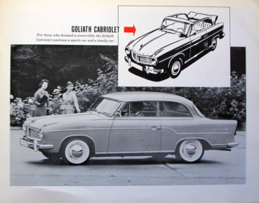 Goliath Modelprogram 1956 "For discriminating Americans" Carbrochure (10656)