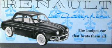 Renault Dauphine Modelprogram 1960 Carbrochure (10653)