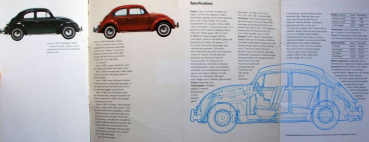 Volkswagen Käfer Modellprogramm 1966 Automobilprospekt (10633)
