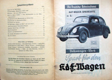 Preview: "Die deutsche Arbeitsfront - Kraft durch Freude" Volkswagen-Magazin 1938 (10678)