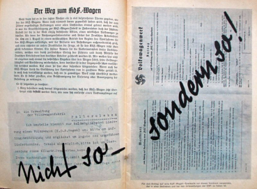 Preview: "Die deutsche Arbeitsfront - Kraft durch Freude" Volkswagen-Magazin 1938 (10678)