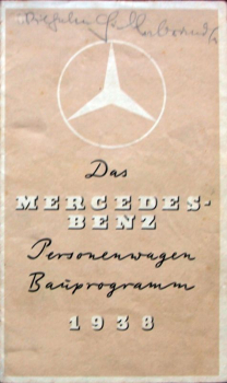 Mercedes-Benz Modelprogram 1938 Carbrochure (10677)